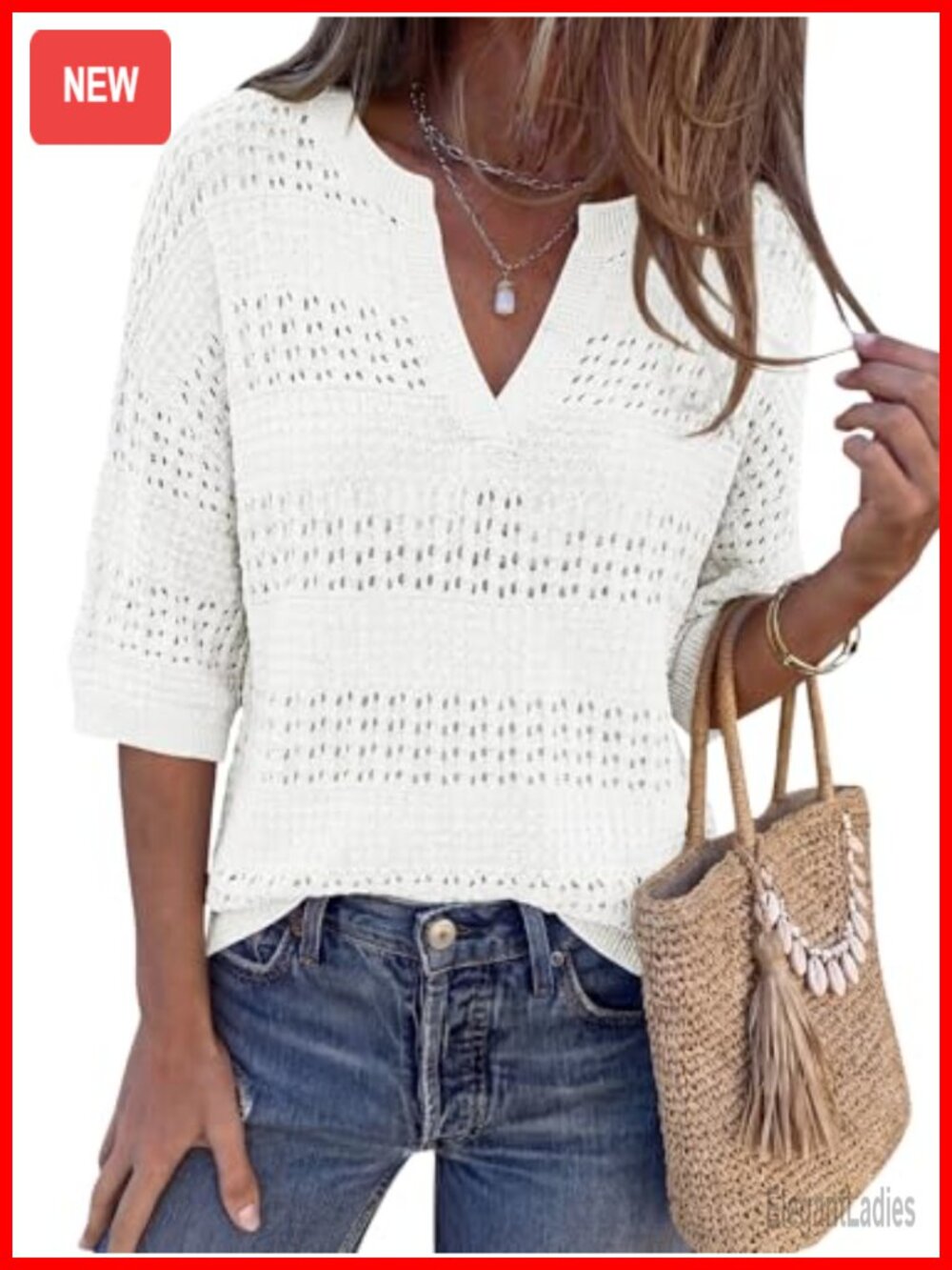Womens Crochet Hollow Out Knit Short Sleeve Oversized Sweater Summer Beach